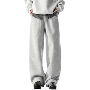 กางเกงขายาวทรงตรงผ้าหนาสำหรับผู้ชาย คอลเลคชั่นฤดูใบไม้ร่วง 2025 แฟชั่นใหม่ สไตล์ลำลอง สวมใส่สบาย ทรงหลวม เสื้อผ้าผู้ชาย - Product Image 3