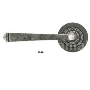 Manija de puerta de peltre plateado resistente de alta calidad, manija decorativa para el hogar, cocina, baño, Villa, uso de puerta - Product Image 2