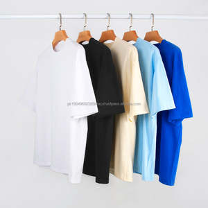 Rápido personalizado 280gsm 300gsm 320gsm peso pesado 100% algodón de gran tamaño moda caída hombro hombres camiseta - Product Image 1