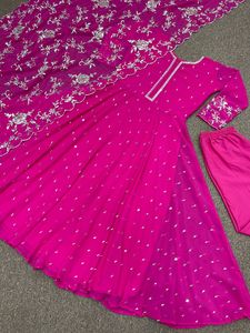 Vestido largo de narkali broided con dupatta, traje de artywear ndia 2023 o IRL - Product Image 3