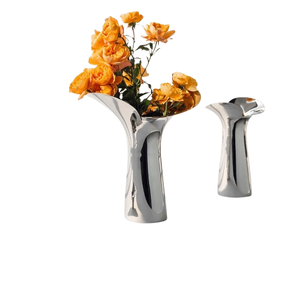 Proveedor y fabricante de macetas de plata pulida, accesorios de decoración para el hogar, florero, organizador de bodas y fiestas - Product Image 1