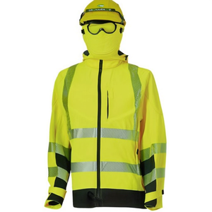 Veste de sécurité réfléchissante haute visibilité jaune/noir taille M Softshell ELKA RAINWEAR - Product Image 2