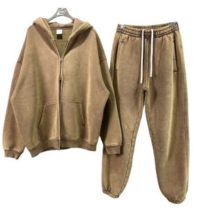 Conjunto Deportivo de Algodón para Hombre, Estilo Acid Wash, al por Mayor, de Alta Calidad, 500gsm, Modelo 2026 - Product Image 5