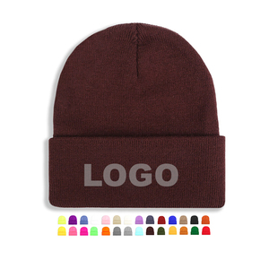 Gorros de Moda al por Mayor, Gorros de Punto con Bordado Personalizado, Logotipo Personalizado, Gorro de Invierno, Gorros Gruesos - Product Image 1