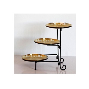 แท่นวางเค้กช็อคโกแลตทำจากไม้และอลูมิเนียมทรงกลมขนาดกำหนดได้เอง - Product Image 3