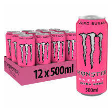 Boisson énergétique saine Monster Zero Sugar, pack de 12, 500 ml, faible en glucides, faible en gras, sans sucre, avec ginseng et vitamine B12, boîte - Product Image 4