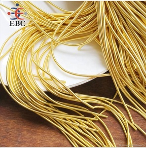 Wholesale Dark Gold Round Smooth Copper Hand Embroidery French <b>Fine</b> Metallic High Level Embroidered Bullion Work jewelry - Product Image 4