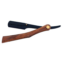 2025 coupe-gorge droit jetable avec manche en bois lame de rasoir de rasage de barbier de meilleure qualité pour une utilisation en salon dans les soins du corps