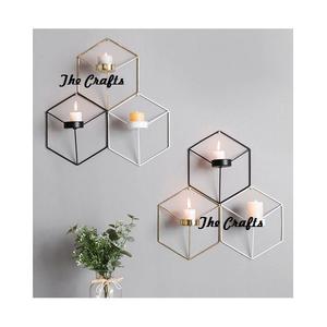 เชิงเทียนติดผนังดีไซน์โดดเด่น ทำจากเหล็ก หลายสี ใช้ตกแต่งบ้าน ห้องนั่งเล่น - Product Image 2