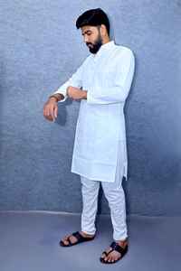 Camisa Étnica India Tradicional de Corte Recto para Hombre, de Algodón, Clásica, para Fiesta, Sin Arrugas, Elegante, Hecha en India 2026 - Product Image 5