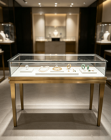 Vitrine de présentation de bijoux et de montres en verre sur mesure pour magasin de détail et boutique