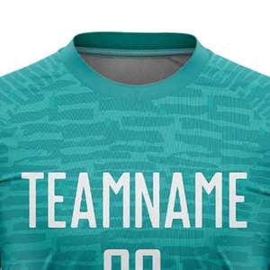 Camiseta Deportiva Personalizada Color Verde Azulado, Impresión Digital, Manga Corta, Uniforme de Equipo, Transpirable, Secado Rápido, Antibacteriana, 100% Poliéster, con Logotipo - Product Image 3