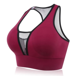 Top Deportivo Corto con Espalda Abierta y Relleno, de Alta Sujeción, Transpirable, de Secado Rápido, de Spandex/Nailon, para Yoga y Running - Product Image 1