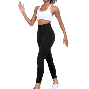 Meilleur prix du fournisseur direct de l'usine Collants de yoga taille haute avec logo personnalisé Legging sans couture pour femmes pour la salle de sport respirant décontracté - Product Image 3