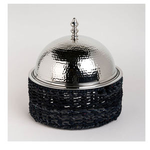 Luxury Food Warmer Dish Chafing Dish on Hot Sale Stainless Steel <b>Plate</b> With Wire Black <b>Stand</b> - Product Image 6