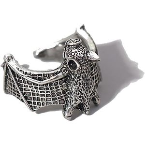 Anelli da uomo in stile gotico per eternità placcati oro lega apertura anello Vintage retrò accessori per Halloween intarsio con diamante taglio smeraldo - Product Image 3