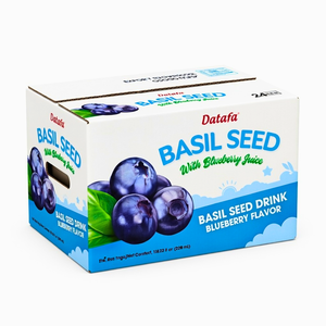 Boisson aux graines de basilic Datafa saveur myrtille 320ml, jus en bouteille prêt à boire, certifié ISO HACCP HALAL, prix de gros - Product Image 5