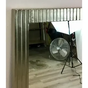 Currey and Company Espejo de pared rectangular moderno con lámina de plata Espejo de acento contemporáneo Sala de estar Dormitorio o entrada - Product Image 3