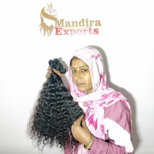 Vente en gros 100% Pas cher Indien Vierge Remy Cuticule Aligné Noir Bouclés Vague Bundles Doux Brut Non Transformés Extensions de Cheveux Humains - Product Image 6