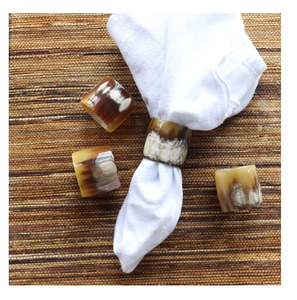 Rond de serviette en corne de buffle fait à la main Table de dîner décorer article meilleur anneau de serviette en corne fabrication en gros - Product Image 2