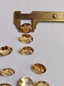 Handmade Beautiful Cut Stone 20x25mm <b>Citrine</b> Gems Oval Shape Best Quality faceted for <b>Pendant</b> Making Certified by IGI - Product Image 3