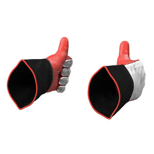 Gants de soudage résistants à la chaleur en cuir de vache fendu couleur jaune gants de pompier anti-dérapant anti-vibration Options personnalisables - Product Image 5