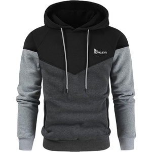 Sweat à capuche personnalisable brodé, style streetwear oversize, design color block, tissu en coton lourd 300 GSM, unisexe, décontracté - Product Image 3