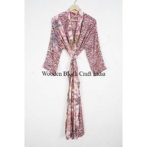 Kimono de Seda Largo, Elegante y de Lujo, Hecho a Mano, para Mujer, de Alta Calidad, con Parches Vintage, Talla Única, Ropa de Dormir - Product Image 6