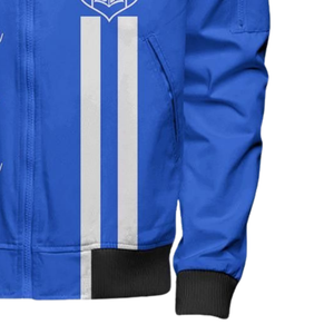 Chaqueta de satén para mujer Zeta Phi Beta, azul y blanca, estilo universitario, con bordado del escudo ZPB de 1920, ropa griega premium. - Product Image 5