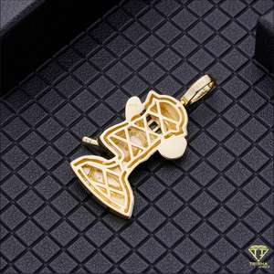 Hiphop joyería Cubic Zircon diamante dibujos animados Crypto 925 Plata Metaverse Ape diseño colgante - Product Image 6