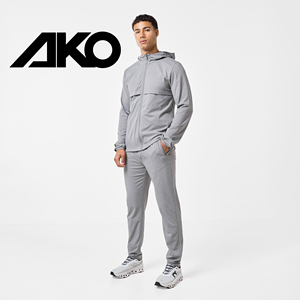 ชุดเซ็ตแทรคสูทสตรีทแวร์ดีไซน์ใหม่สำหรับฤดูหนาว เสื้อแจ็คเก็ตผ้าวาฟเฟิลเอวยางยืดต้านเชื้อแบคทีเรียสำหรับผู้ชาย ขายส่ง - Product Image 1