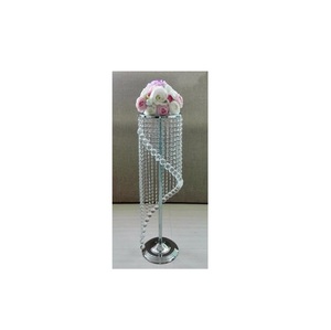 Suministros para eventos y fiestas Centros de mesa de cristal para bodas Soporte de flores de cristal alto artificial con cuentas de cristal - Product Image 5
