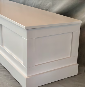 Banc de fenêtre en bois massif avec rangement (style niche) - Product Image 1