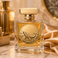 Autocollant d'étiquette de parfum rond en aluminium 3D personnalisé avec impression sérigraphique pour l'emballage de flacons de parfum de luxe