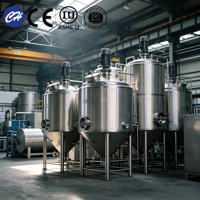 Cuve de mélange chimique industrielle en acier inoxydable 500L 1000L 2000L avec chemise chauffante SS304 CE ISO