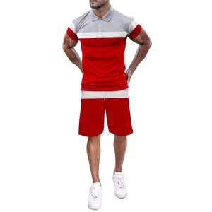 Polo de manga corta para hombre de verano 2025, conjunto corto deportivo informal, conjuntos de pantalones cortos de dos piezas para adultos - Product Image 2