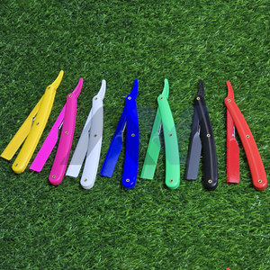 Navajas de Barbero ABS con Mango de Plástico, Cuchilla Intercambiable Expuesta, Navaja de Afeitar Deslizante, Logotipo Personalizado para Barberos, Profesional y Personal - Product Image 4