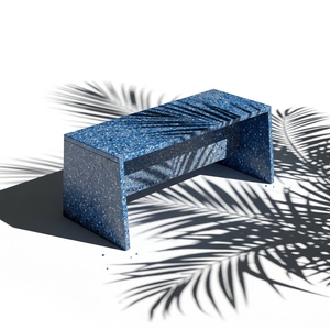 Banc d'extérieur moderne en plastique recyclé, résistant à l'eau, pour école, artisanat, écologique, durable, pour jardin et patio - Product Image 2