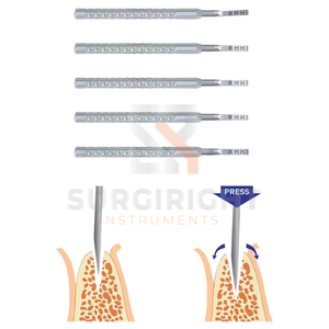 Juego de 5 Instrumentos Dentales de Acero Inoxidable para Cirugía de Implantes, en Caja, de Venta Caliente, por Surgiright - Product Image 2