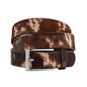 Ceinture en cuir de vachette de luxe pour homme, boucle en acier décontractée, durable, élégante et longue durée - Product Image 1