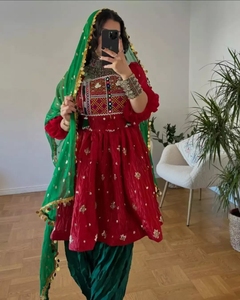 Robe en soie afghane faite à la main de haute qualité pour femmes vêtements vintage traditionnels pour l'été meilleur matériel-0702 - Product Image 5