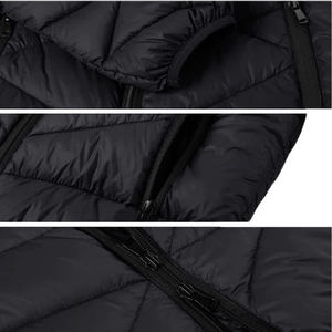 Abrigo largo acolchado de Color negro Palin de alta calidad para mujer, logotipo personalizado, tela transpirable, relleno de algodón, chaqueta Parka ultra cálida - Product Image 4