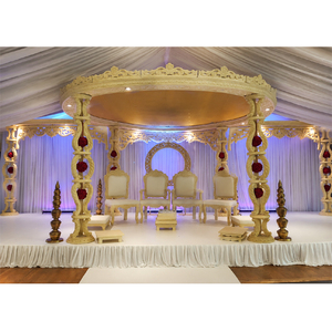มันดาปงานแต่งงานไม้สไตล์วินเทจสุดหรู งานแต่งงานแบบอินเดีย มันดาปงานแต่งงานดีไซน์สวยงามพร้อมเสาโลตัส มันดาปงานแต่งงานไม้จากออสเตรเลีย - Product Image 1
