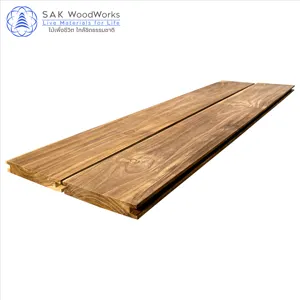 Teca tailandesa Decking Placas por SAK WoodWorks Elegante Dourado Marrom Cor Ultimate Decking para Exterior/22x140mm. x 1,5 m./