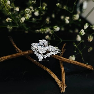 Bague de fiançailles en or massif 14K 1.25 ct ovale avec diamant Moissanite solitaire, bague en diamant solitaire Moissanite de taille ovale - Product Image 4