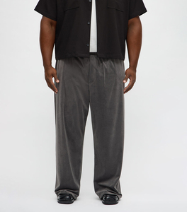 Pantalones Deportivos Holgados de Lona de Cintura Alta, Lavado Ácido, Efecto Desgastado, Estilo Vintage, Ecológicos, para Hombre, Venta al Por Mayor, Nueva Tendencia, Personalizables - Product Image 1