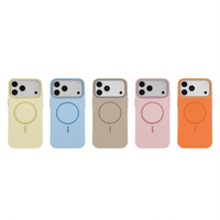 Funda Magnética con Anillo de Luz y Sombra de Cristal Texturizado con Purpurina en Relieve, TPU+PC, Color Puro para Teléfono Móvil S24