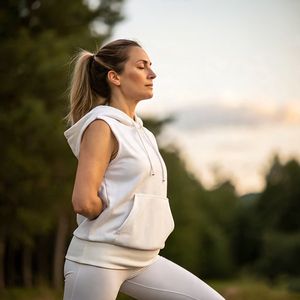 Women Sleeveless Workout Hood Workout Pullover Women's 100% Cotton Polyester Sleeveless Tops Women - Product Image 2