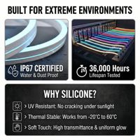 Bande lumineuse néon flexible en silicone ultra-étroite 5 mm DC24V IP67 120 LED/m découpable pour éclairage de signalétique