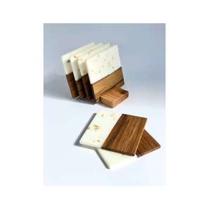 Sous-verres en pierre Sous-verres de gamme supérieure Tapis Sous-verres en résine et bois Napperon - Product Image 6